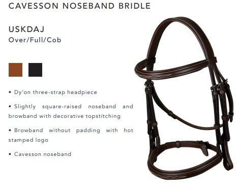 Dyon Cavesson Noseband Bridle image 1