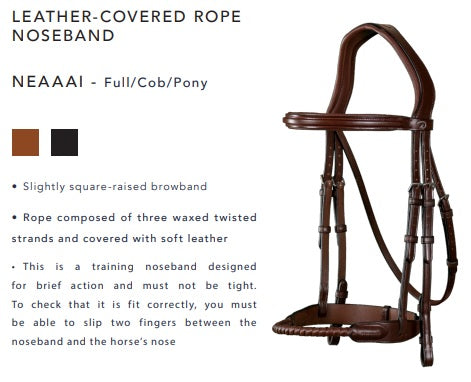 Dyon Leather Covered Rope Noseband Bridle image 1